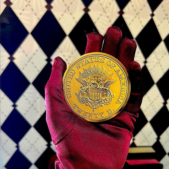 Collectible Coin Clock Presidential Seal Gold Quartz Seiko Alarm Vintage Luxury - Picture 12 of 16